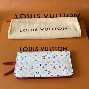 Louis Vuitton multicolor  red inside wallet
